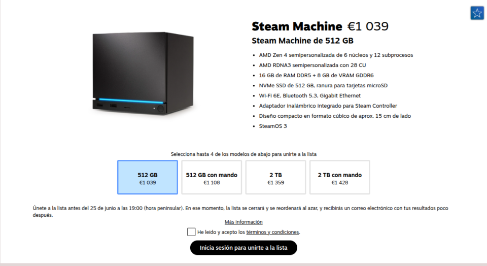 Steam Machine Precio