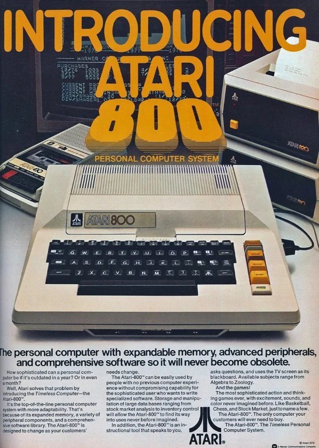 Anuncio Atari 800